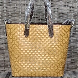 Dooney & Bourke Tan Woven Tote Bag